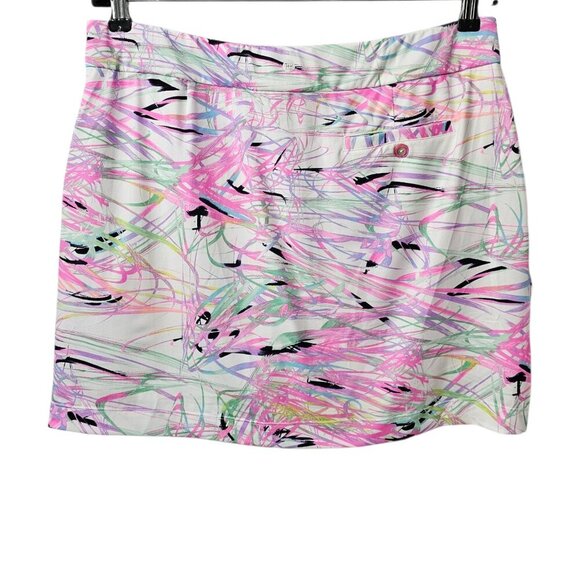 EPNY New Women's Graffiti Printed Multi Color Active Skort Skirt - Picture 6 of 8